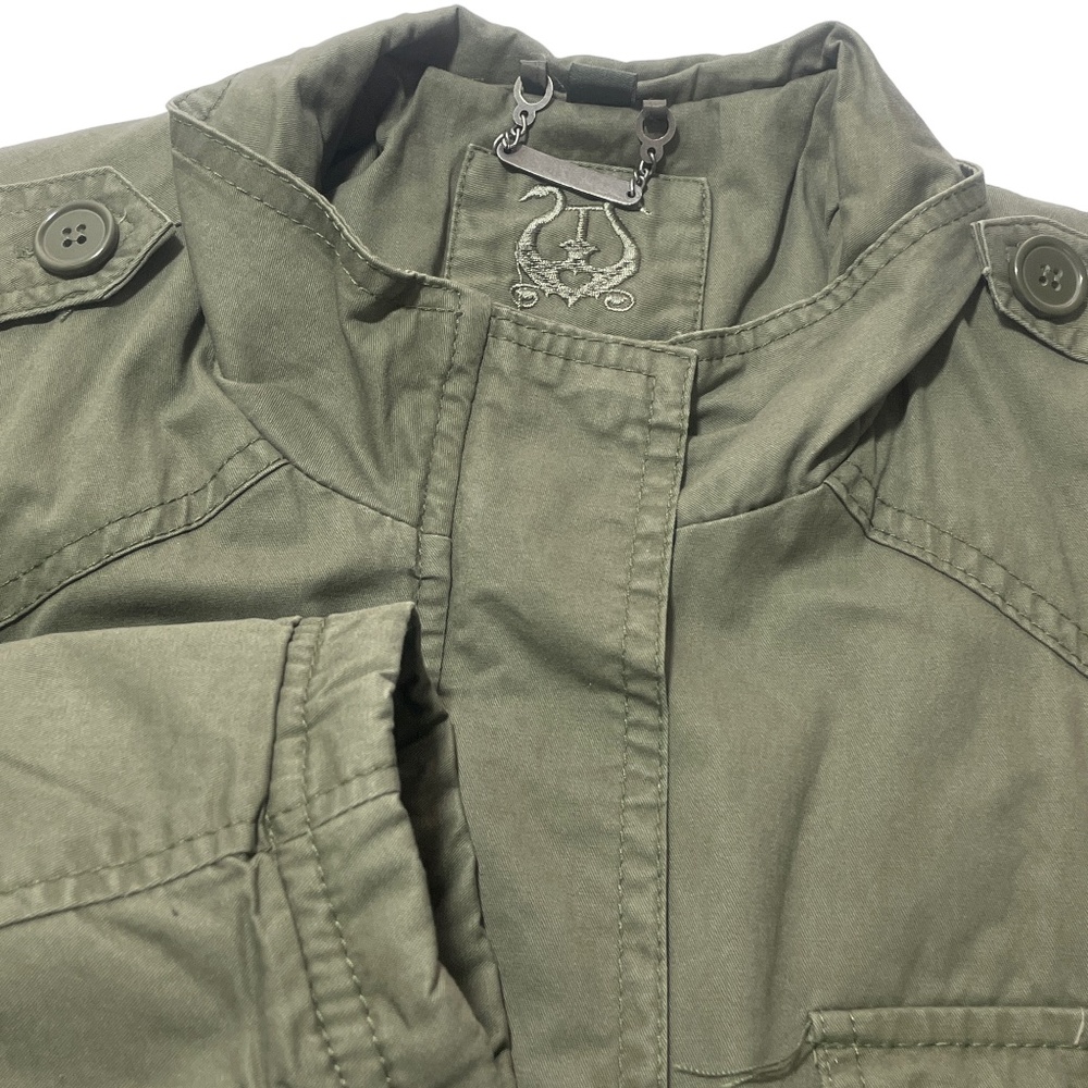 Odyn Large Coat Olive Embellished NEW‎ W/ Tags Pockets